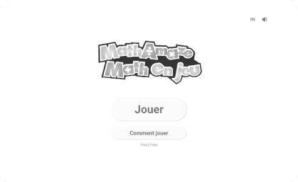 Wireframe de l'interface de la page d'accueil du jeu, montrant la disposition des différents éléments tels que le logo, les boutons de navigation.